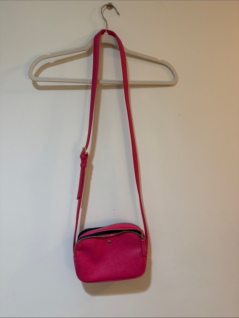 Joules Bright Pink Crossbody Camera Bag with Adjustable Strap